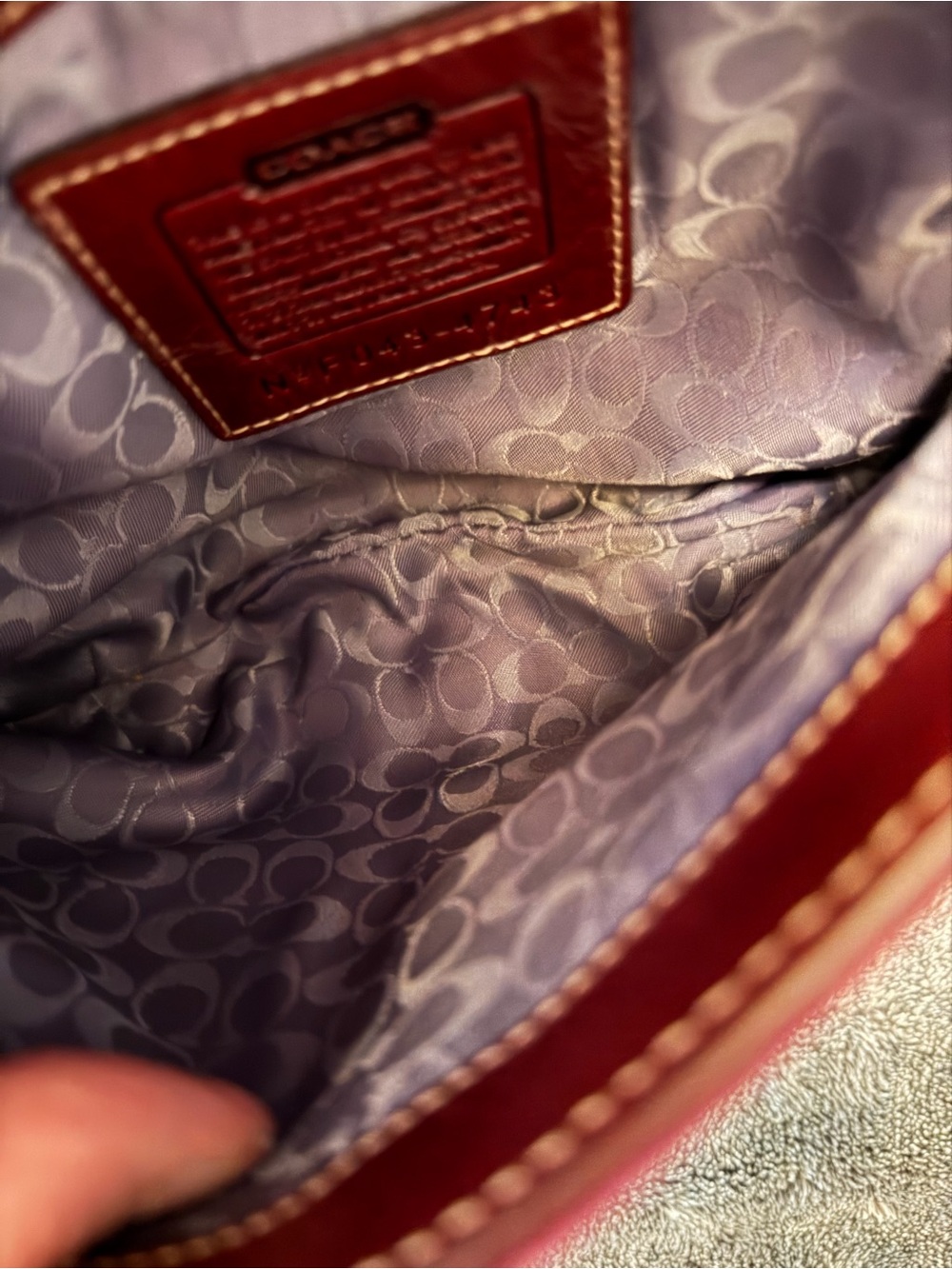 VINTAGE COACH suede crossbody bag - Picture 5 of 12